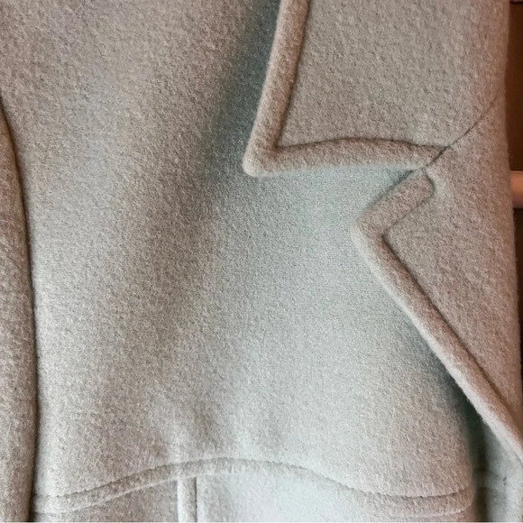 Mint Green Wool/Cashmere  Blend Coat - Picture 3 of 4